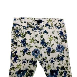 Forever 21 Floral Cropped Ankle Pants Size M